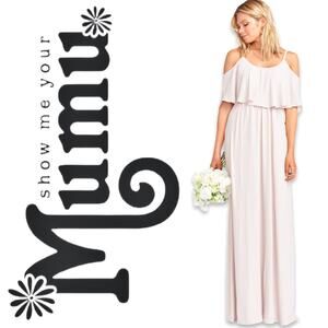 NEW Show Me Your MuMu Caitlin Ruffle Maxi Dress L